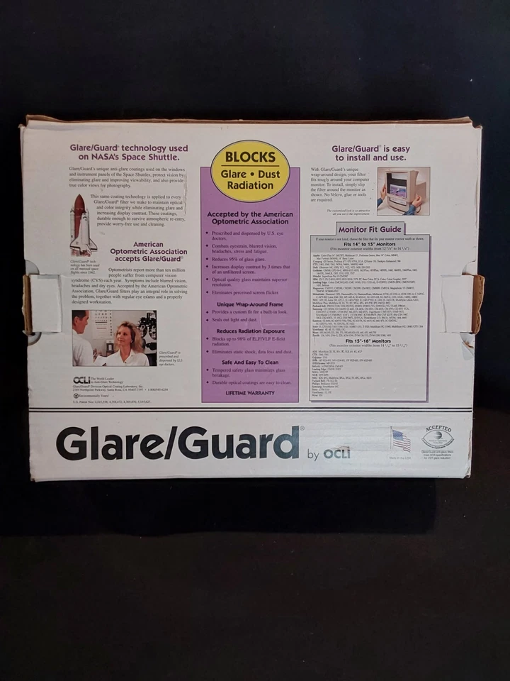 Vintage Optima 1500 Antiglare Filter(s) Universal CRT Monitor 14"x15 Monitor NIB - Image 2 of 4