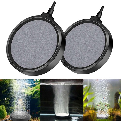 Air Bubble Disk Stone Aquarium Aerator Fish Tank Pump Hydroponics Oxygen 107mm - Picture 2 of 9