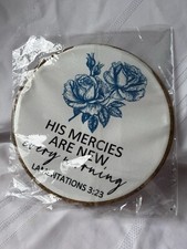 10" Plastic Embroidery Hoop Frame w/  His Mercies Are Nee Every Morning  