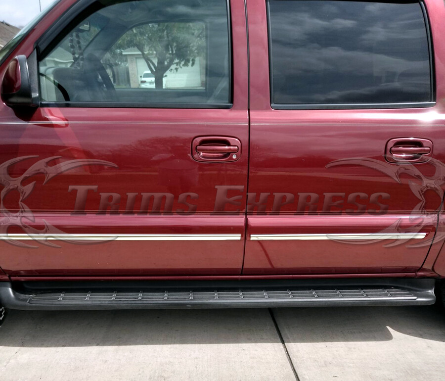 Custom Fit Chrome Stainless Steel Body Side Molding For 2000-2006 Chevy Tahoe