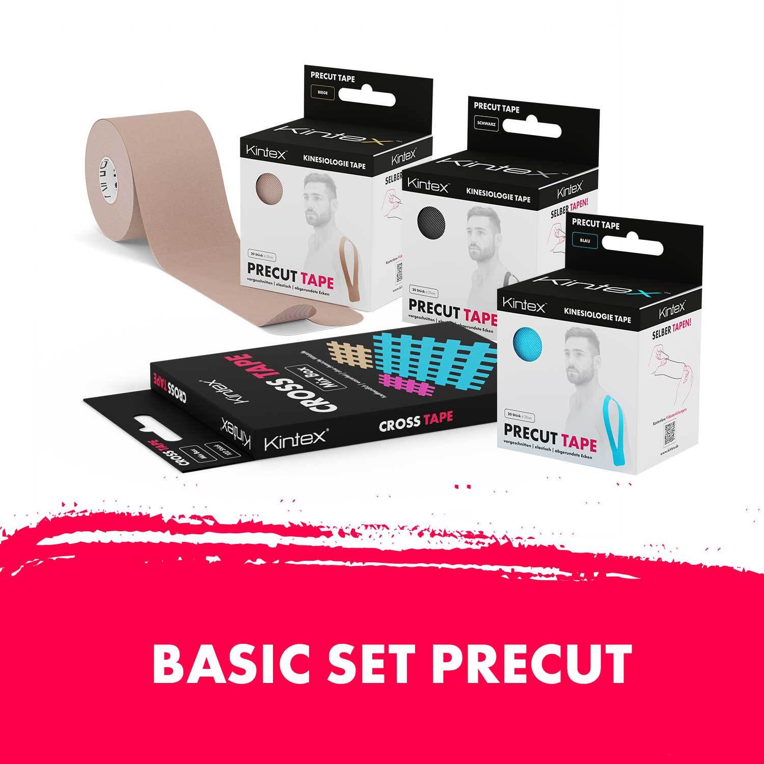 Juego de 3 rollos cinta precortada + caja de mezcla de cinta cruzada 102 unidades