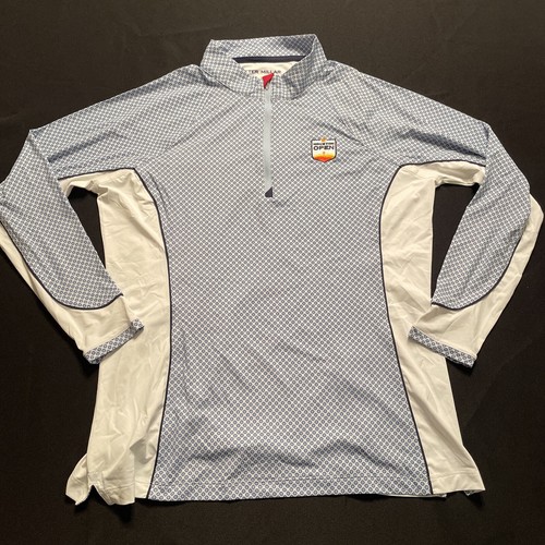 Peter Millar 1/4 Zip Womens XL -Logo Performance Golf Activewear Pullover NEW