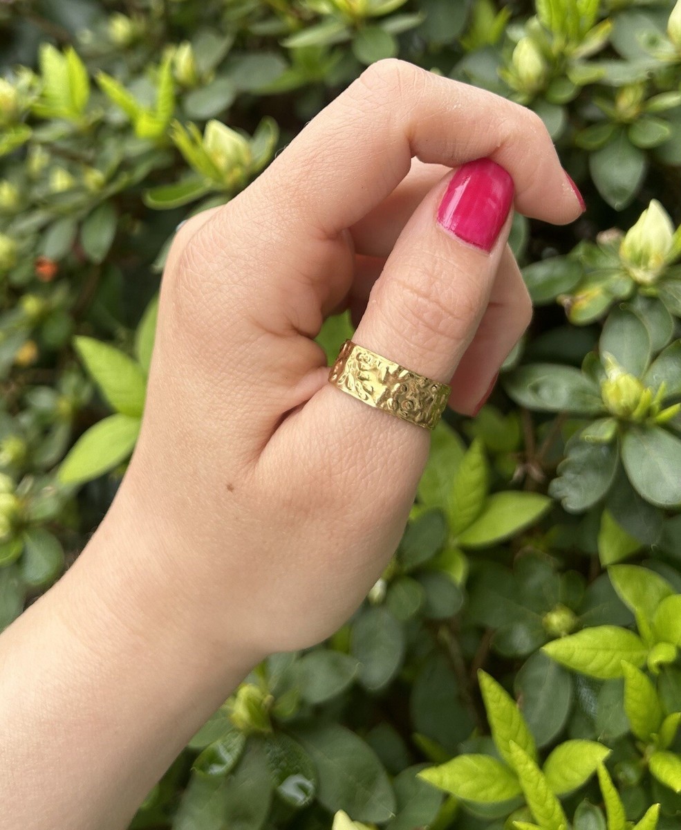 Wedding Ring Thumb Ring Design Gold 14K Gold Plated Stackable