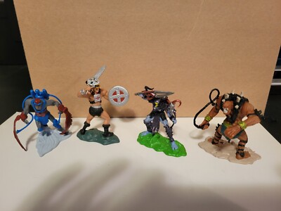 2001 HE MAN MATTEL MINI FIGURE LOT SKELETOR, BEASTMAN, STRATOS, HE-MAN