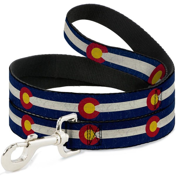 "Dog Leash Colorado Flags2 Repeat Vintage Narrow 0.5\" (Us Import)"-image