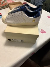 Size 13 - adidas Undefeated x A Bathing Ape x Superstars 80v White Blue