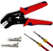 Crimping Tool with Ratchet, Ratcheting Wire Crimper Tool for Open Barrel Termina