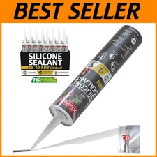 Industrial-Grade Black Silicone Sealant - 16-Pack