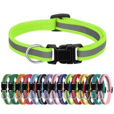 16 Pack Puppy Collars for Litter, Reflective Color