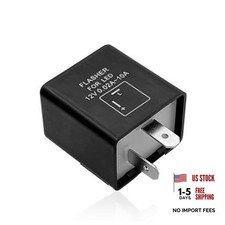 2 Pin 12V Electronic Flasher Relay for LED Turn Signals Compatible with