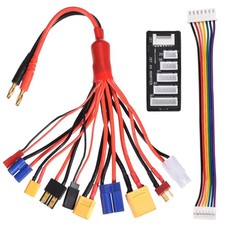 RC Lipo Battery Charger Adapter Connector Splitter Cable, 10 in 1 Convert Wir...
