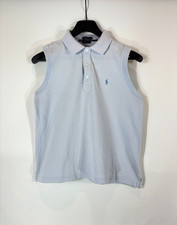 RALPH LAUREN Sport Classic Fit Bluse Damen SMALL Ärmellos Knopf Polo