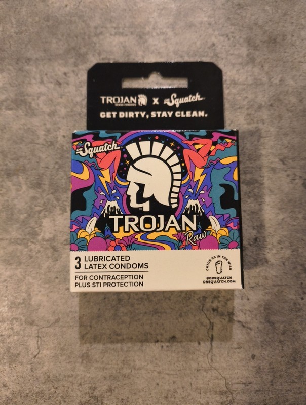 Dr. Squatch Soap X Trojan Raw Limited Edition Lubricated Condoms 3pk Brand NEW