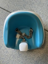 Bumbo Baby Foam Seat Multi Adjustable Booster Blue gray tray Toddler Chair