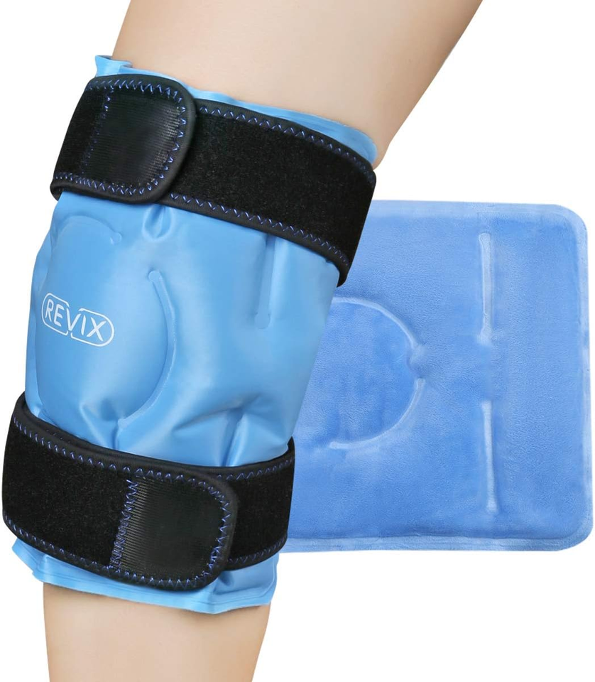 Borsa Ghiaccio Gel Per Ginocchio – Set Da 2 Impacchi + 2 Borse Per Cavalli – Navaris Blu Marino
