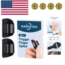 Trigger Finger Splint, 2 Pcs Single Strap Knuckle Immobilization Support Brac...