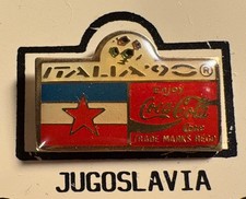 ITALY 1990  WORLD CUP SOCCER  - TEAM  YUGOSLAVIA FLAG PIN