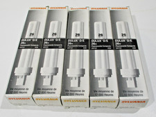 Lot Of 5 Sylvania 20722 Dulux 26 Watt Compact Fluorescent Bulb CF26DD New