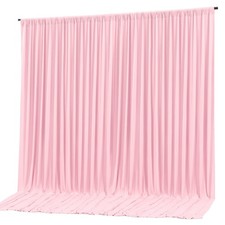 10x10ft Pink Backdrop Curtain Wrinkle Free Polyester Photo Wedding Party Drapes