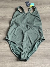 BNWT M S Women/Ladies GOODMOVE Dark Sage Swimming Costume Size UK 16 -BNWT-