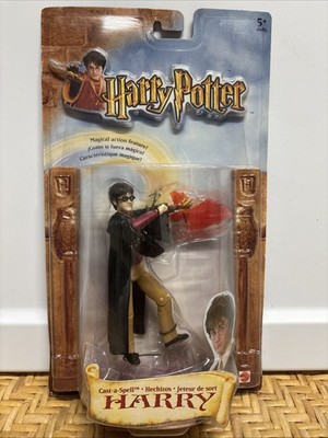 Mattel Harry Potter Cast-A-Spell Harry 5'' Magical Action Figure 2002 ~ New