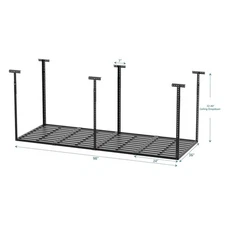 3x8ft Overhead Garage Storage Rack, Heavy Duty Adjustable Ceiling Mounted 750LBS
