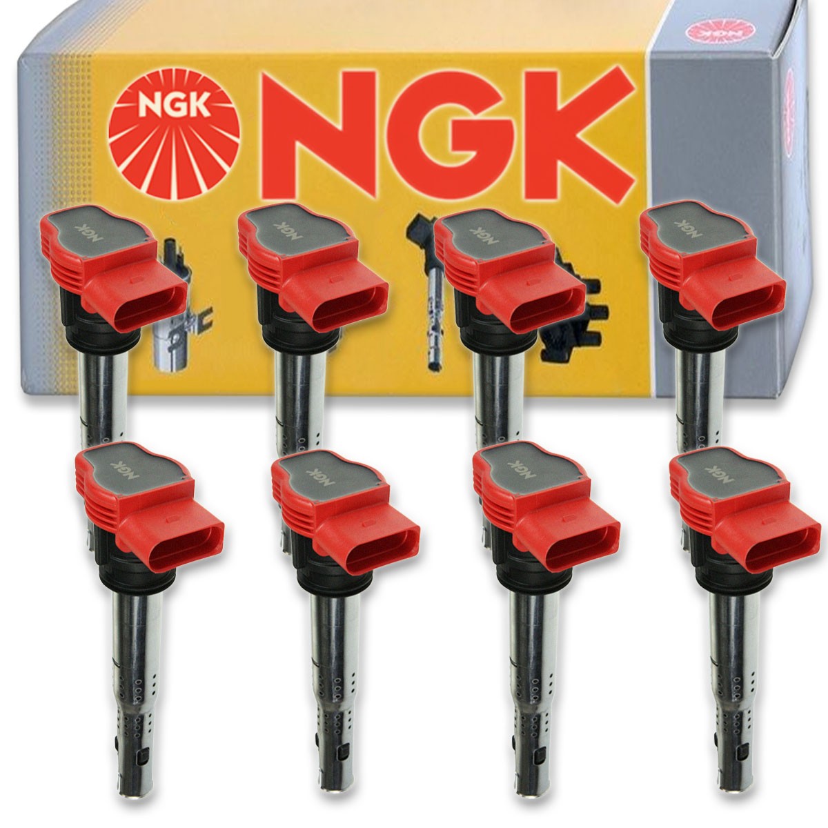 8 pcs NGK Ignition Coil for 2008-2015 Audi R8 4.2L V8 - Spark Plug Tune Up hy