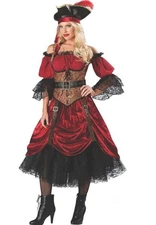 Swashbucklin Scarlet GB Adult Halloween Costume, Size Small 4/6