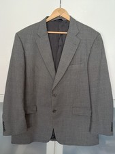 Burberry Kensington Blazer 46R Sport Coat Wool Blend Plaid MADE IN USA.