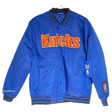NBA Ultra Game New York Knicks Satin Bomber Varsity Jacket Men  s Size Medium
