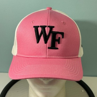 Wake Forest Pink Ribbon Hat Adjustable Mesh Back Cap OSFM I Just Play Ball #5