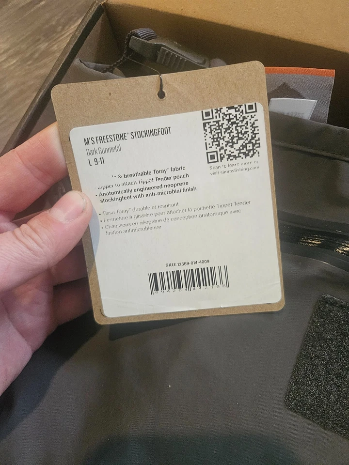 Simms Freestone Fishing Wader Stockingfoot Sz L 11-13 NEW - Image 2 of 2