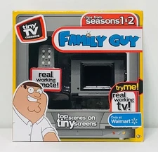 Tiny TV Classics Family Guy Real Working Mini Television Season 1 & 2 Clips NIB