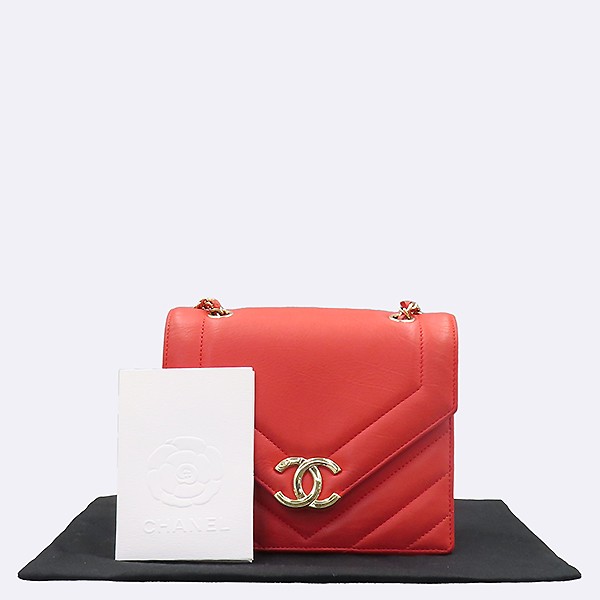 Chanel Small Chain Crossover Bag Gold Logo
