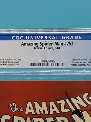 CGC 9.4 AMAZING SPIDERMAN #252 MARVEL COMICS 5/84 1ST BLACK