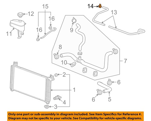 GM OEM 08-23 Acadia Cooling Radiator Components-Inlet Hose Clamp ...