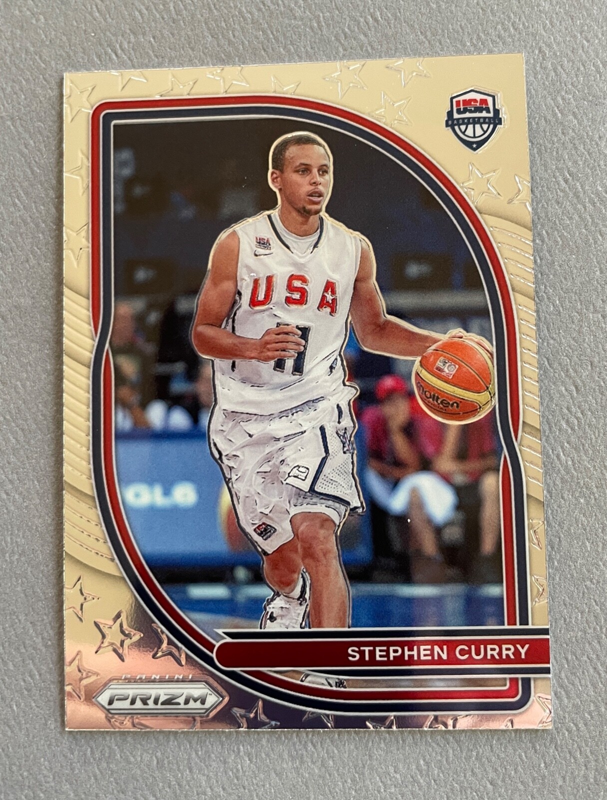 2020-21 Panini Prizm Basketball Stephen Curry Silver Prizm #10 USA Basketball
