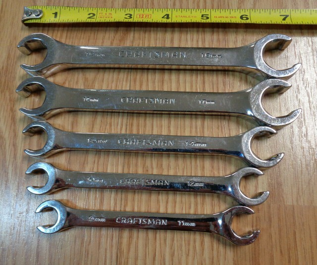 Vintage Craftsman Professional 942013 Metric Flare Nut Wrench Set Made