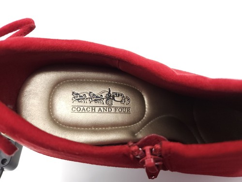 Couch and Four rote Wildleder CF Astra Schuhe klobige Absätze Booties Größe 10 #92 - Bild 10 von 10