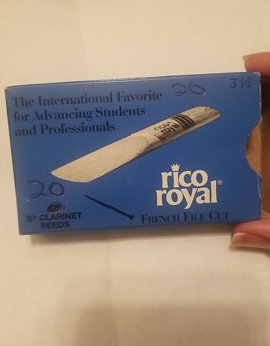 Cañas de clarinete Rico Royal Bb corte final francés, caja de 20, Fuerza 3.5 (NOB) - Imagen 3 de 3
