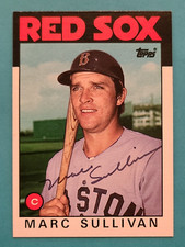 MARC SULLIVAN Hand Signed 1986 Topps #529 Boston Red Sox Autograph Auto Card