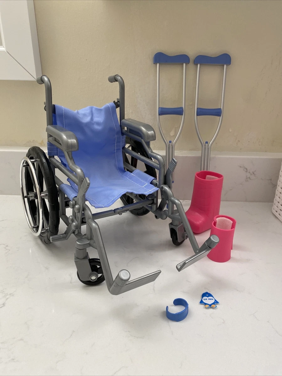 American girl cheap wheelchair and crutches