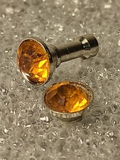 1 Piercing De Nez ou Autre (Couleur: Jaune Bouton d'Or) - Tige droite acier