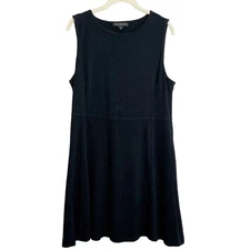 Banana Republic Factory Womens Dress Petite Large Black Sleeveless Fit and Flare