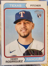2023 Topps Heritage Yerry Rodriguez RC #320 Texas Rangers Lot of 3 cards