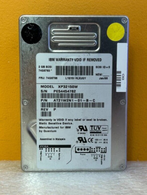 IBM / Quantum XP32150W (74G8783) 68-Pin SCSI Interface, 3.5'' Hard Drive. Tested!
