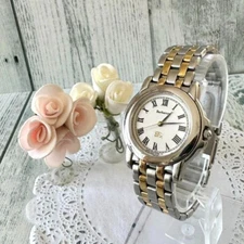 Burberry watch knight silver Rare Used From Japan Check description