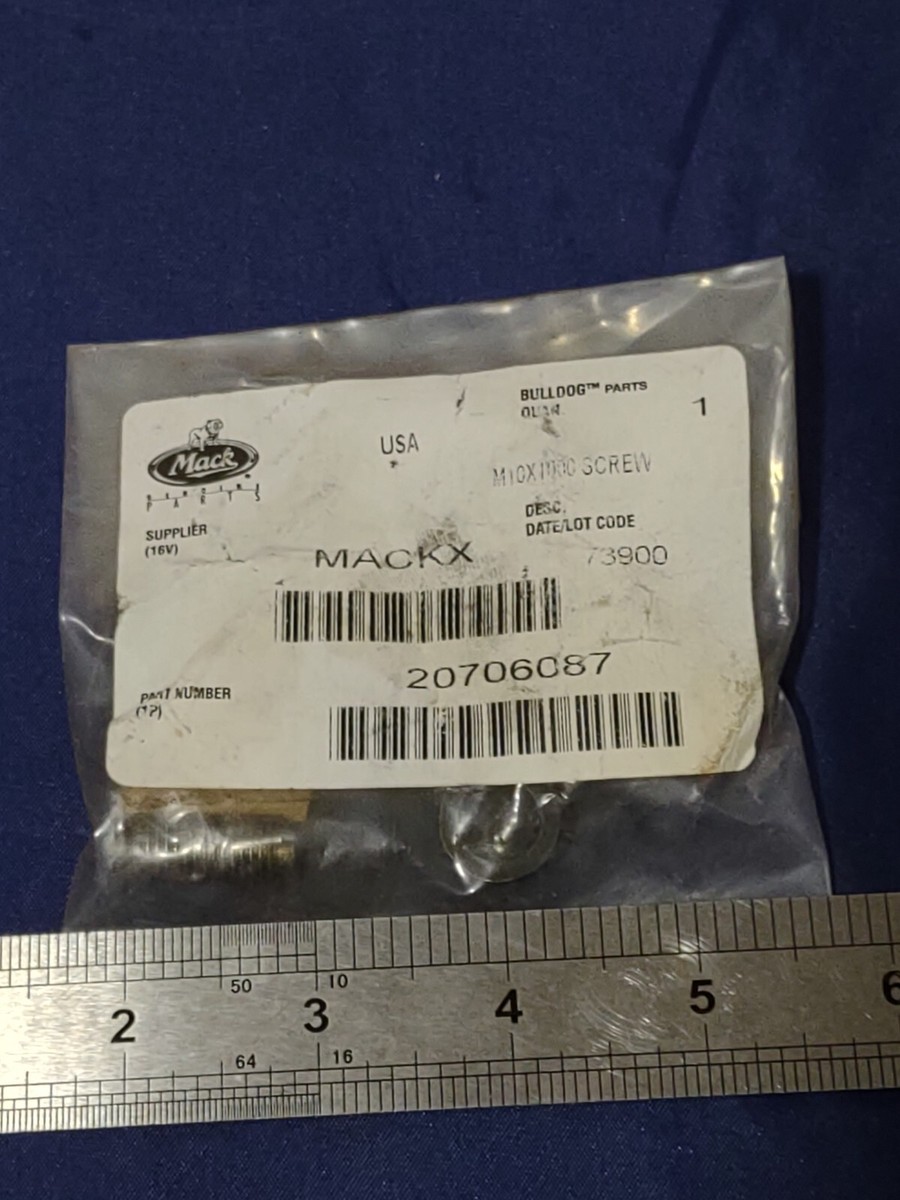 NEW GENUINE MACK BULLDOG PARTS MACKX 20706087 M10X1000 SCREW & NUT  