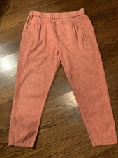 Anthropologie M Beachy Boho Slip On 100 Cotton Pants W Pockets
