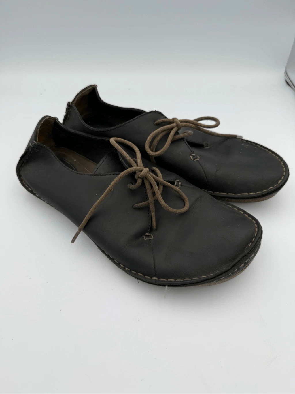 Scarpe Clarks Janey Mae Oxford in pelle nera taglia 9 5